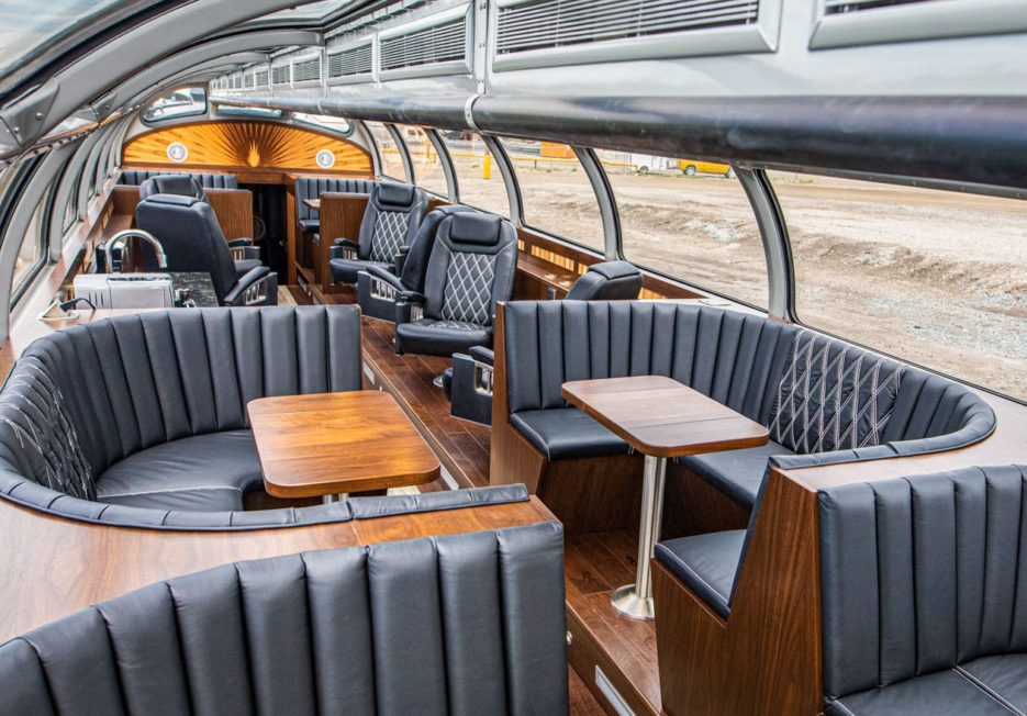 Lounge car on the dome train
